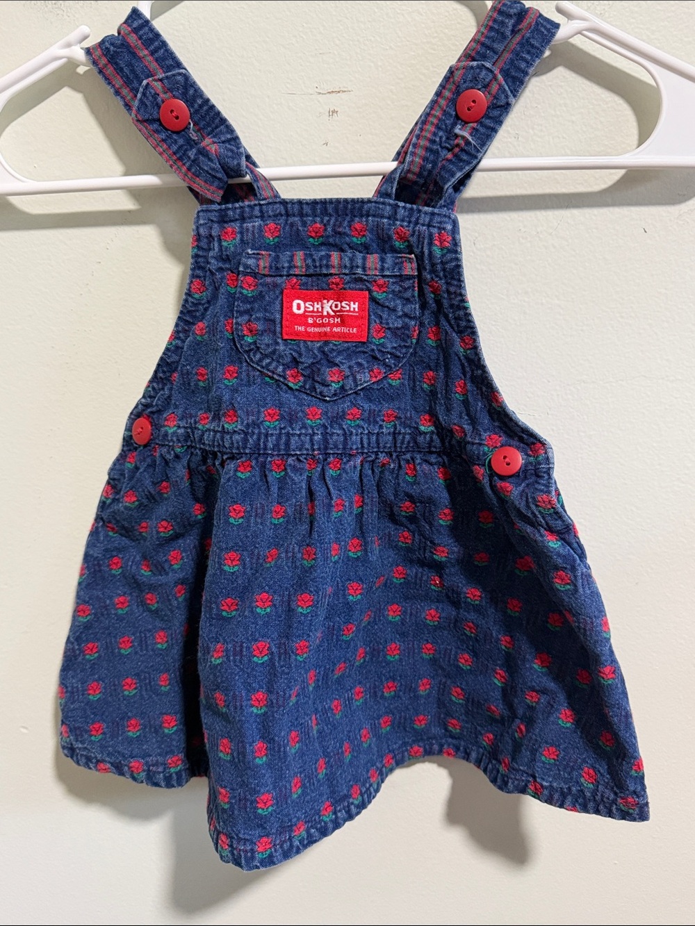 Vintage OshKosh Baby Flower Printed Dress Size 24M